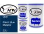 Preview: Opel, Flash Blue Metallic, 22U: 500ml Lackdose + 500ml Klarlack + 250ml Härter - Set, von ATW Autoteile West.